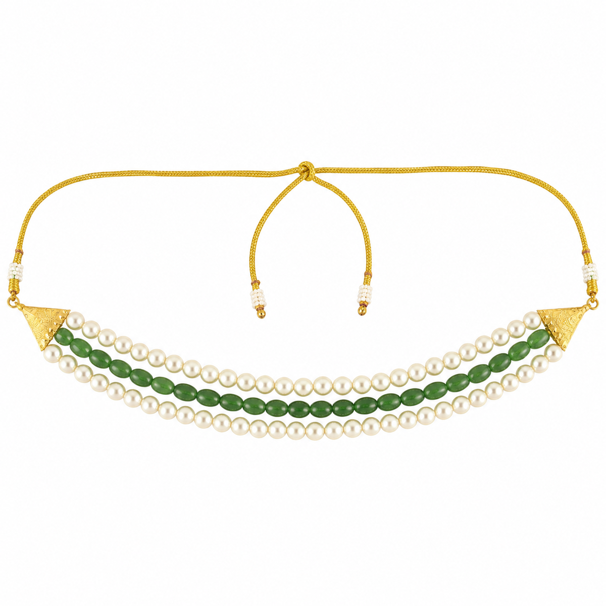 Emerald Aura Pearl Choker