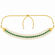 Emerald Aura Pearl Choker