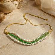 Emerald Aura Pearl Choker