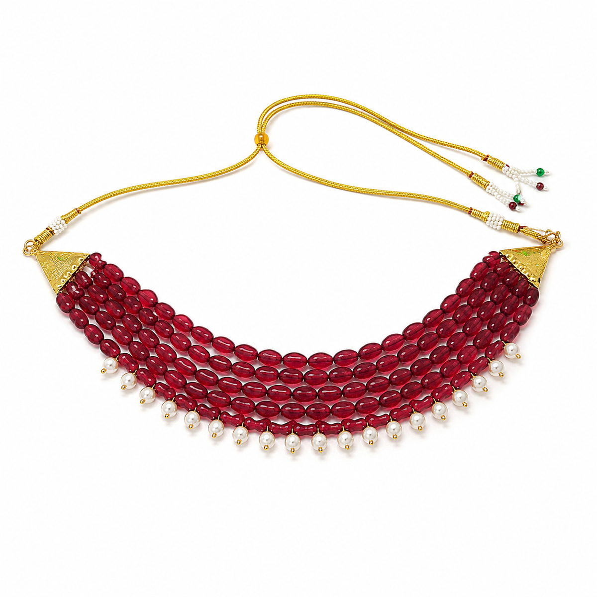 Ruby Bloom Pearl Choker