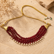 Ruby Bloom Pearl Choker
