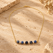 Indigo Pearl Blue Onyx Mini Necklace
