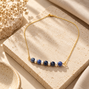 Indigo Pearl Blue Onyx Mini Necklace