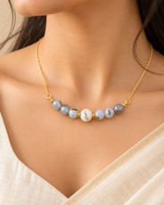 Earth Script Dragon Vein Agate Mini Necklace