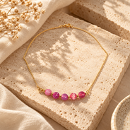 Ruby Ember Red Quartz Mini Necklace