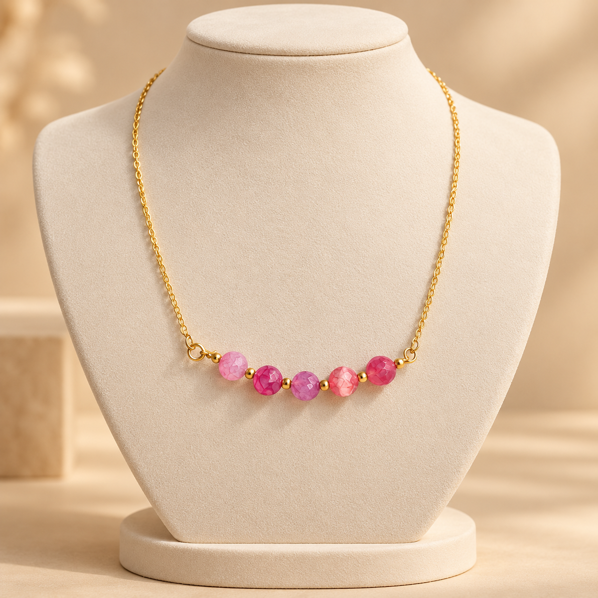 Ruby Ember Red Quartz Mini Necklace