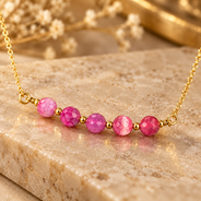 Ruby Ember Red Quartz Mini Necklace