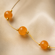 Citrine Dew Fine-Wire Necklace – view 7 | Pathrohi