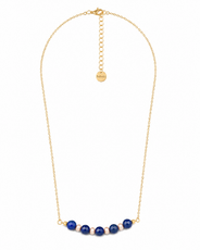 Indigo Pearl Blue Onyx Mini Necklace – view 10 | Pathrohi