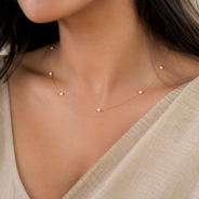 Pearl Dew Fine-Wire Necklace – view 5 | Pathrohi