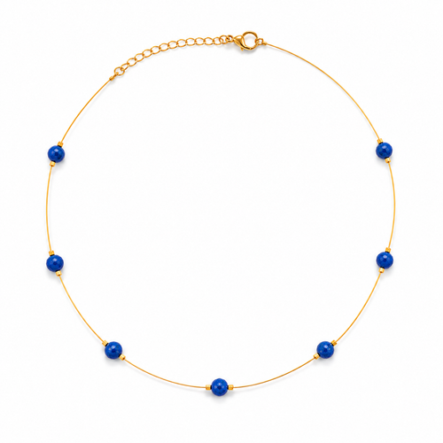 Blue Dew Fine-Wire Necklace – view 1 | Pathrohi