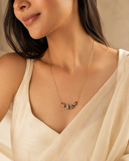 Spotted Ember Dalmatian Stone Mini Necklace – view 6 | Pathrohi
