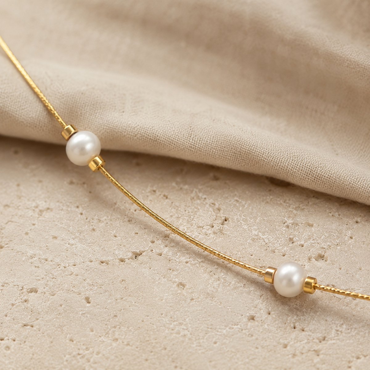 Pearl Dew Fine-Wire Necklace – view 2 | Pathrohi