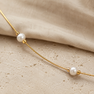 Pearl Dew Fine-Wire Necklace – view 2 | Pathrohi