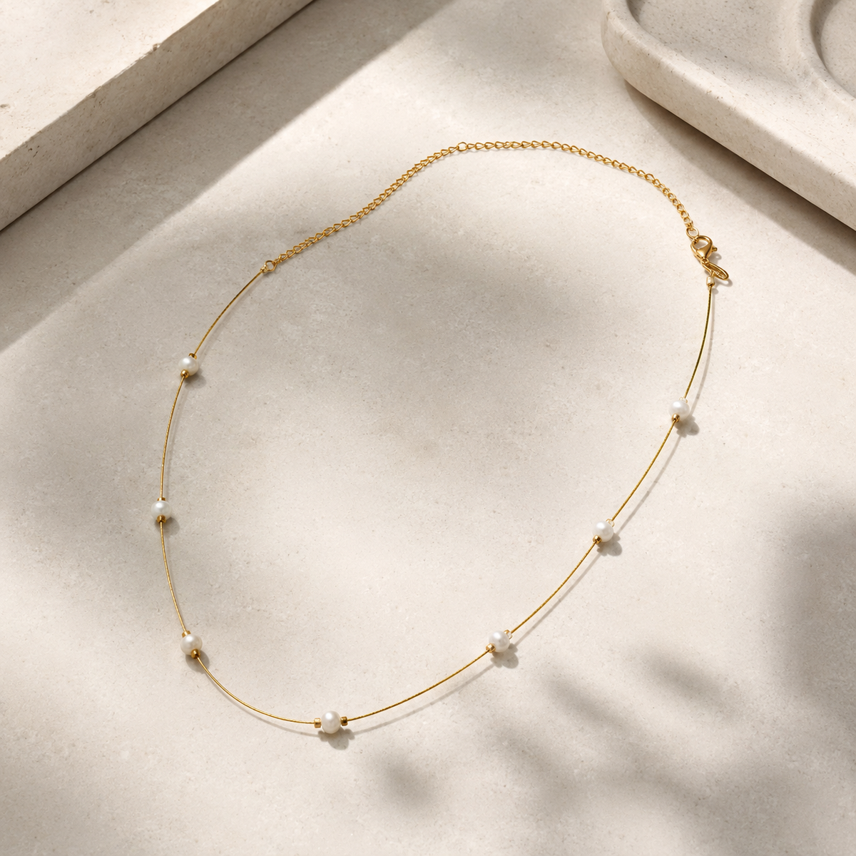 Pearl Dew Fine-Wire Necklace – view 3 | Pathrohi
