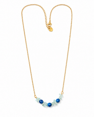 Ocean Forest Aventurine & Blue Onyx Mini Necklace – view 7 | Pathrohi