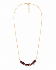 Wine Glow Garnet Chip Mini Necklace – view 6 | Pathrohi