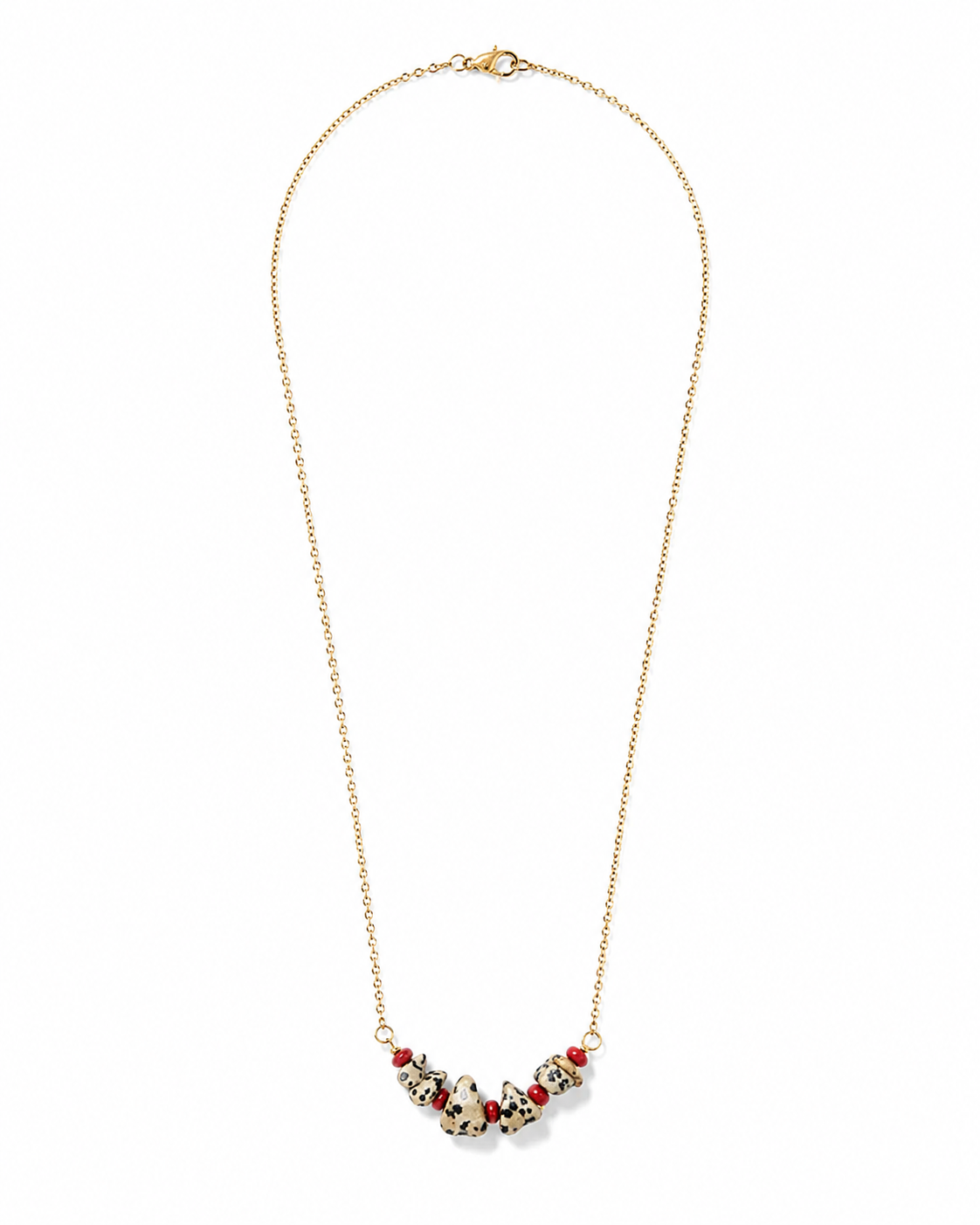 Spotted Ember Dalmatian Stone Mini Necklace – view 8 | Pathrohi