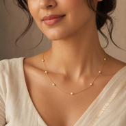 Pearl Dew Fine-Wire Necklace – view 4 | Pathrohi