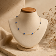 Blue Dew Fine-Wire Necklace – view 5 | Pathrohi