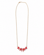 Coral Whisper Pearl Mini Necklace – view 2 | Pathrohi