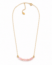 Blush Pearl Rose Quartz Mini Necklace – view 8 | Pathrohi