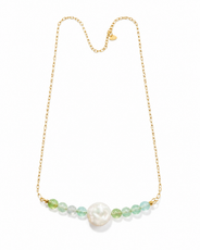 Verdant Pearl Green Fluorite Mini Necklace – view 10 | Pathrohi