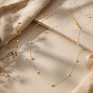 Pearl Dew Fine-Wire Necklace – view 6 | Pathrohi