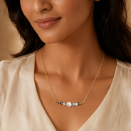 Earth Script Dragon Vein Agate Mini Necklace – view 4 | Pathrohi