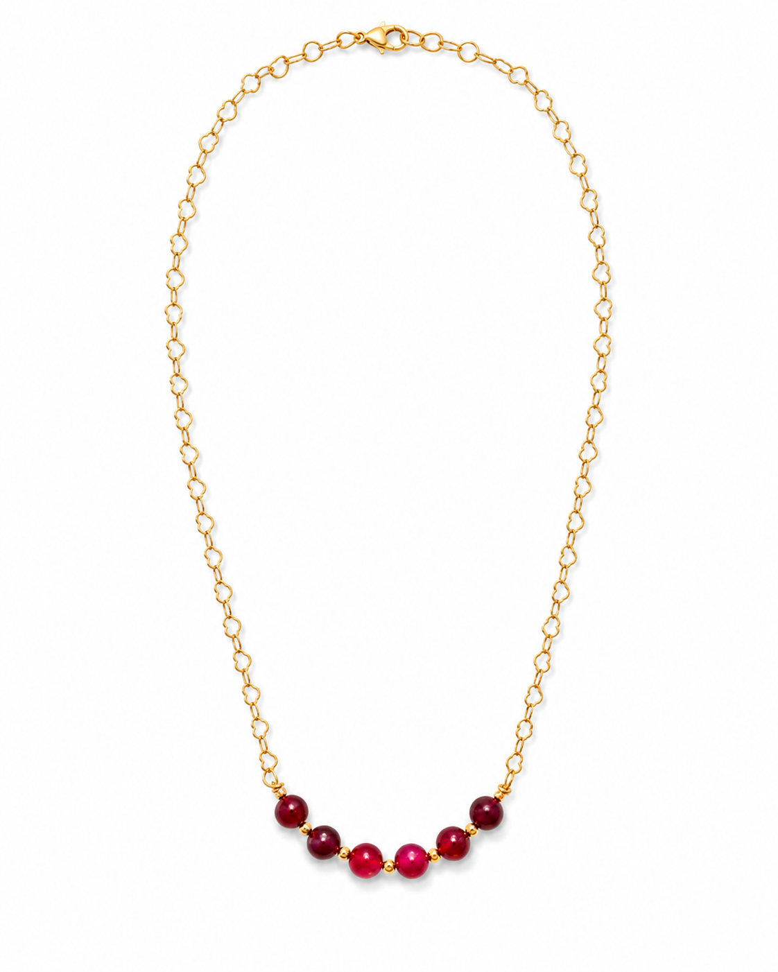 Ruby Ember Red Quartz Mini Necklace – view 5 | Pathrohi