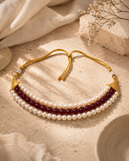 Ruby Grace Pearl Choker – view 6 | Pathrohi