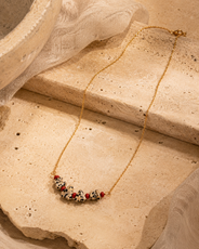 Spotted Ember Dalmatian Stone Mini Necklace – view 10 | Pathrohi