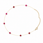 Fuchsia Dew Fine-Wire Necklace – view 1 | Pathrohi
