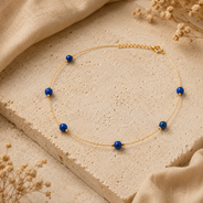 Blue Dew Fine-Wire Necklace – view 4 | Pathrohi