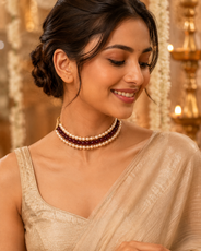 Ruby Grace Pearl Choker – view 7 | Pathrohi
