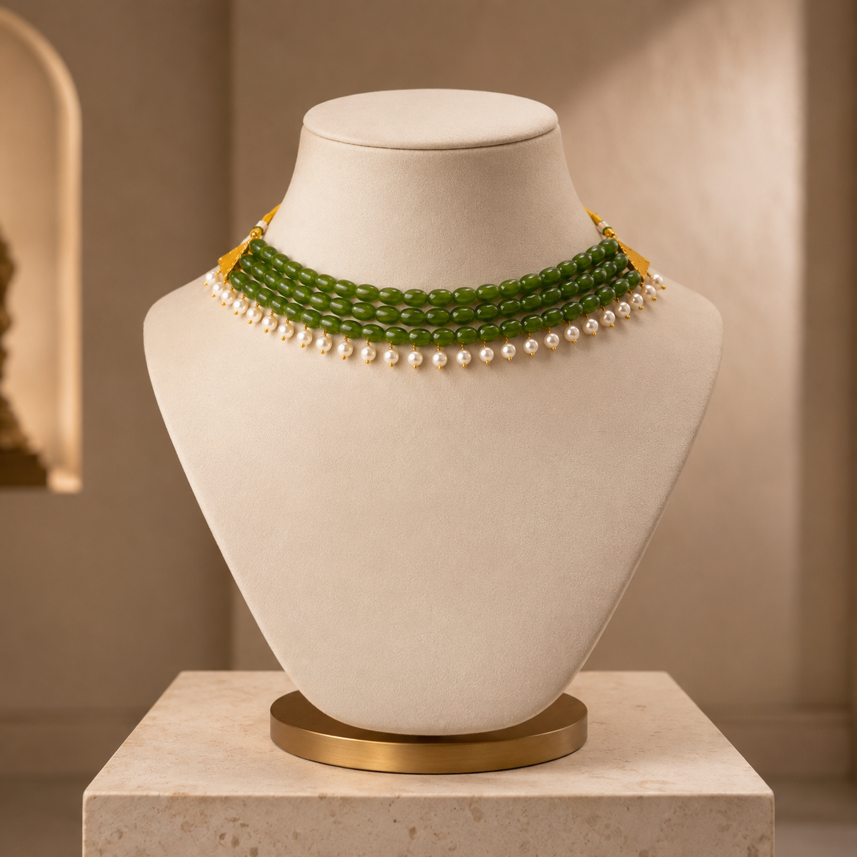 Emerald Royale Pearl Choker – view 5 | Pathrohi