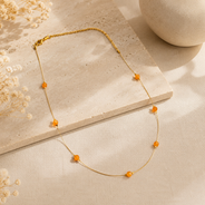 Citrine Dew Fine-Wire Necklace – view 2 | Pathrohi