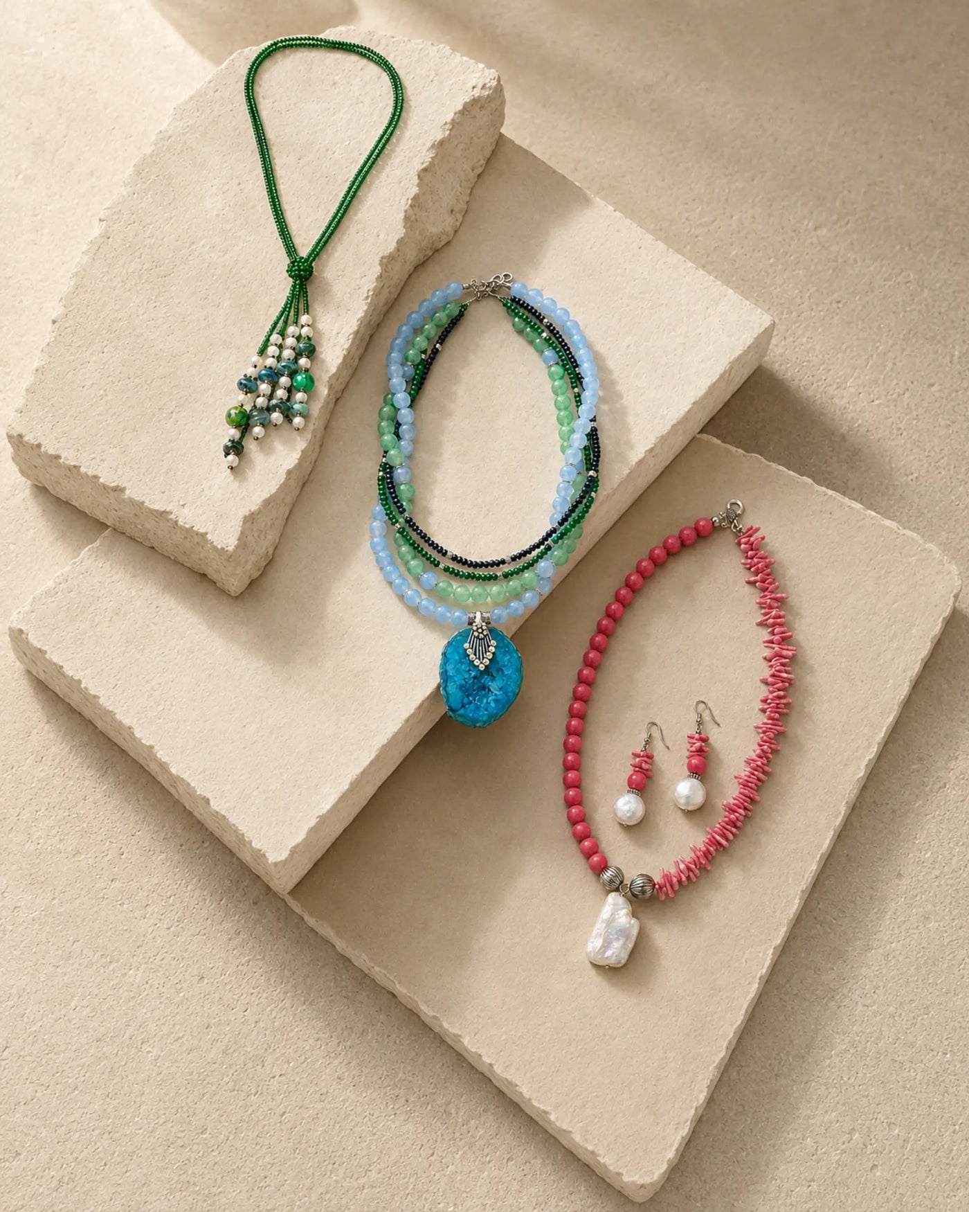 Pathrohi founders creating handmade natural stone jewellery